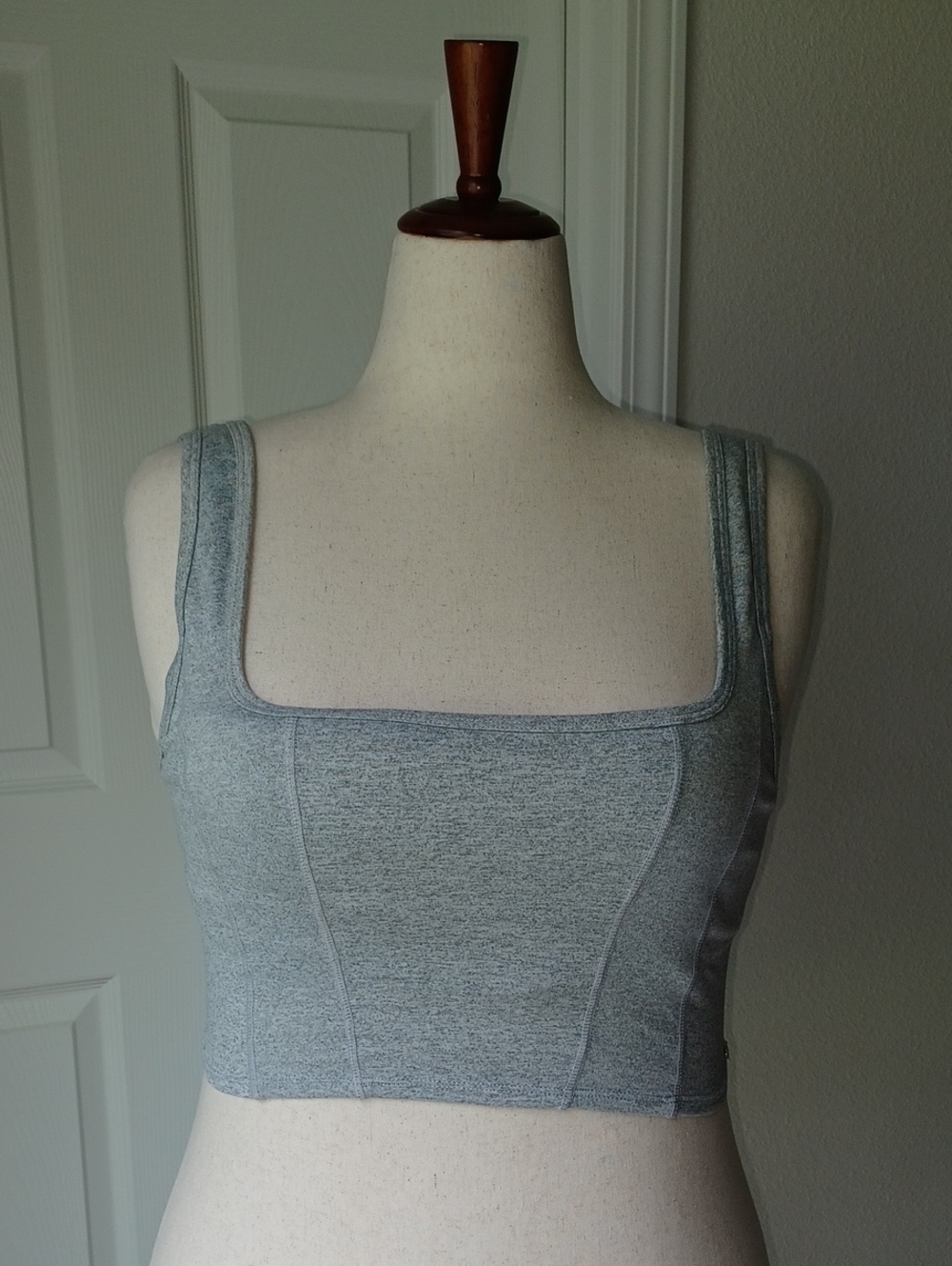 Steve Madden Gray Square Neck Sports Bra XL
